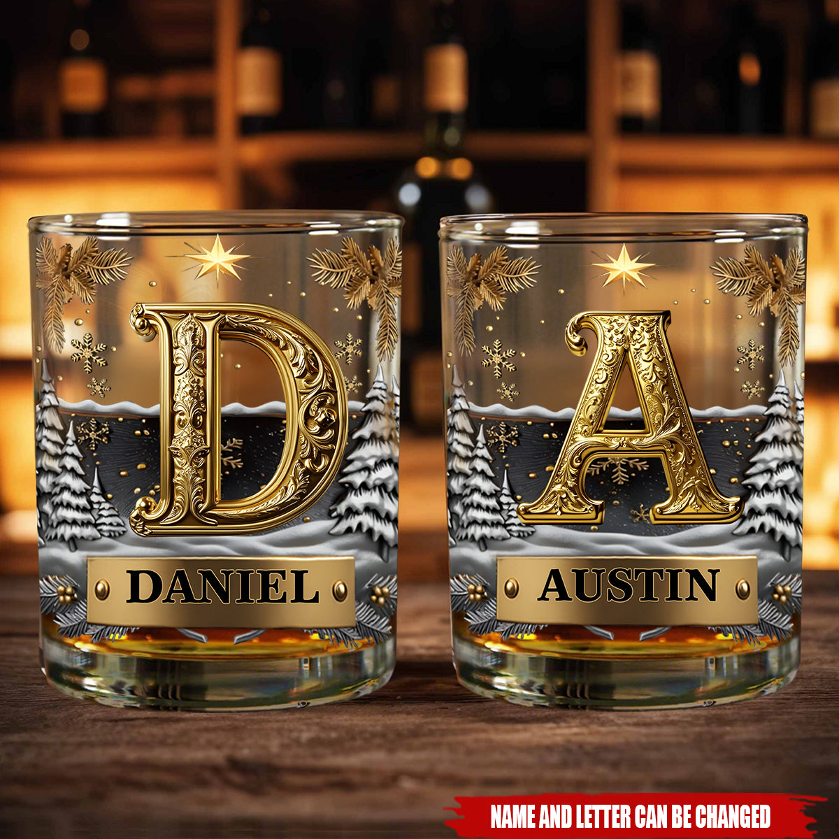 Merry Christmas - Personalized Whisky Glass