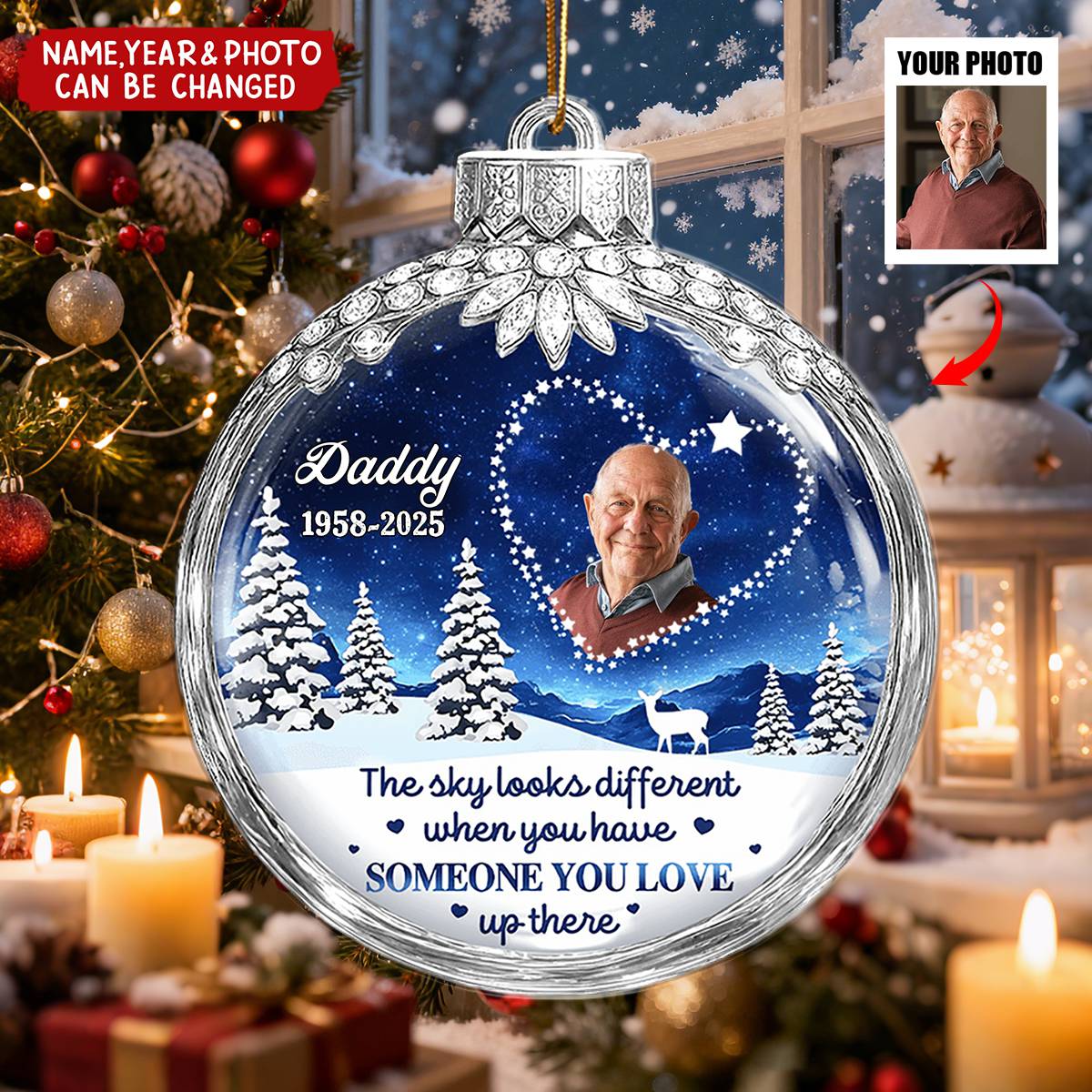 Someone We Love In Heaven - Personalized Christmas Acrylic Ornament