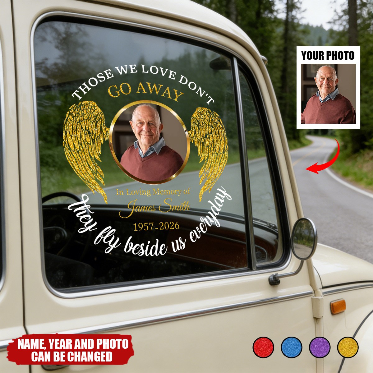 Those We Love Don’t Go Away They Fly Beside Us Every day - Personalized Decal