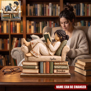 Custom 2-Layered Wooden Plaque - Personalized Bookish Gifts For Book Lovers, Bookworms, Readers