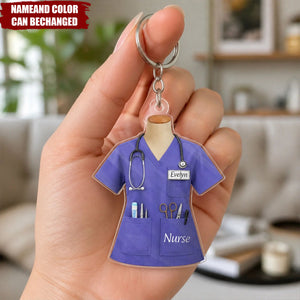 Custom Shaped Acrylic Keychain - Personalized Birthday Gifts For Nurse - Care Is My Calling
