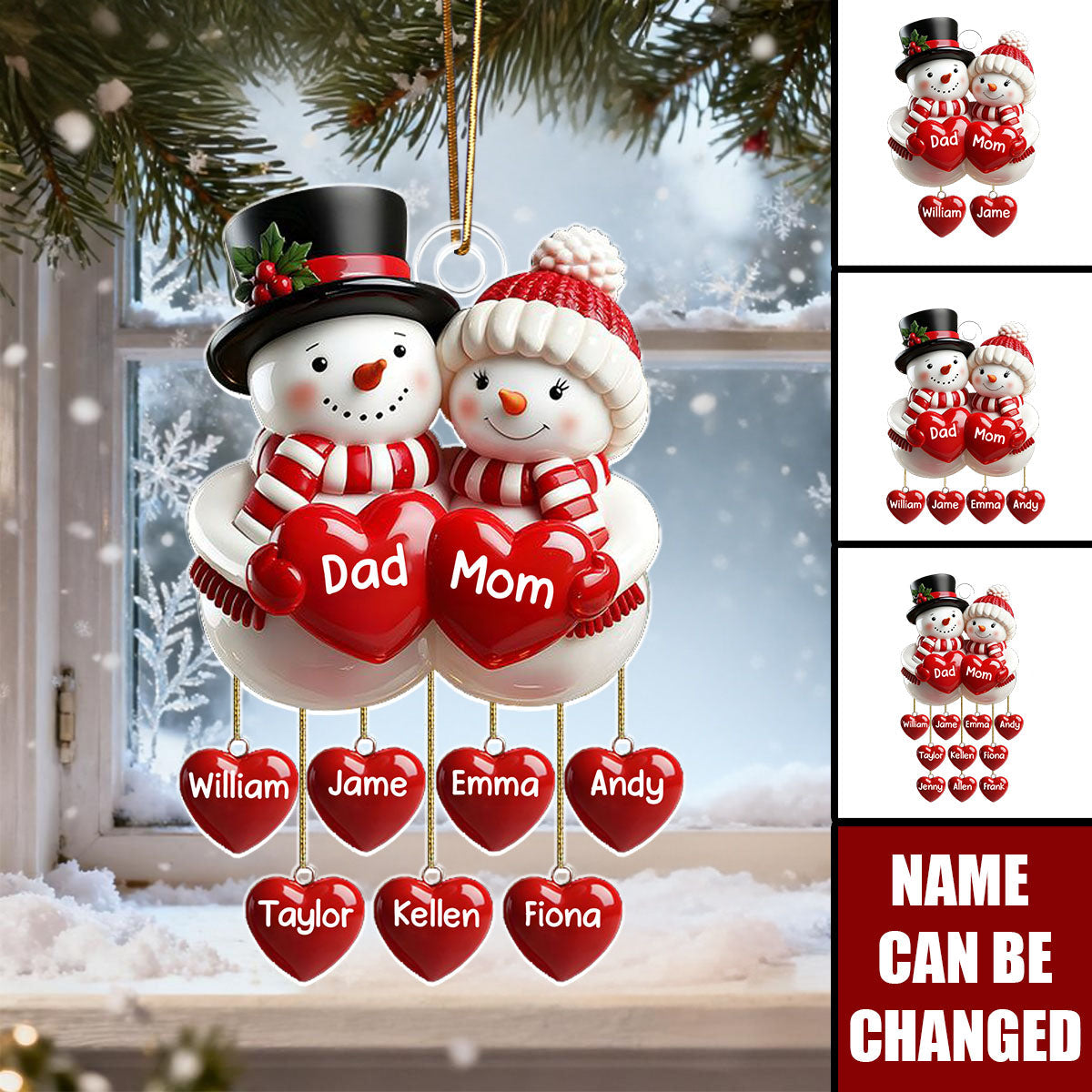Love Melts The Snow - Personalized 1-Layer Acrylic Ornament