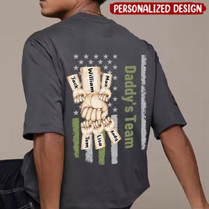 Daddy's Team - Personalized Back Printed Shirt