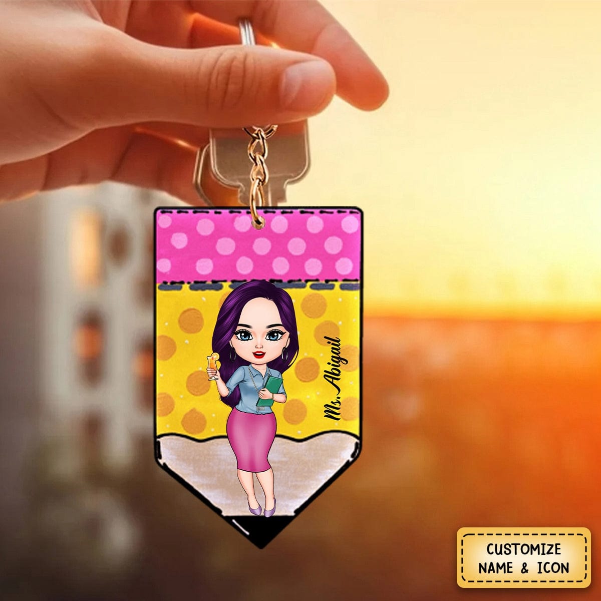 Love My Job - Gift For Teacher - Personalized Keychain