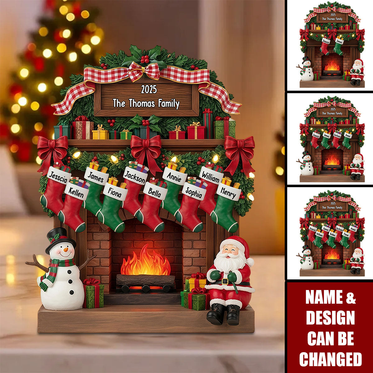 Merry Christmas - Personalized Family Custom Shaped Acrylic Plaque