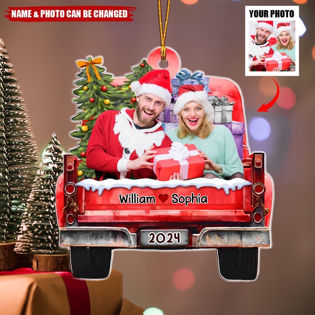 Custom Photo You And I Are The Perfect Christmas Story - Couple Personalized Custom Ornament - Acrylic Custom Shaped - Christmas Gift For Husband Wife, Anniversary