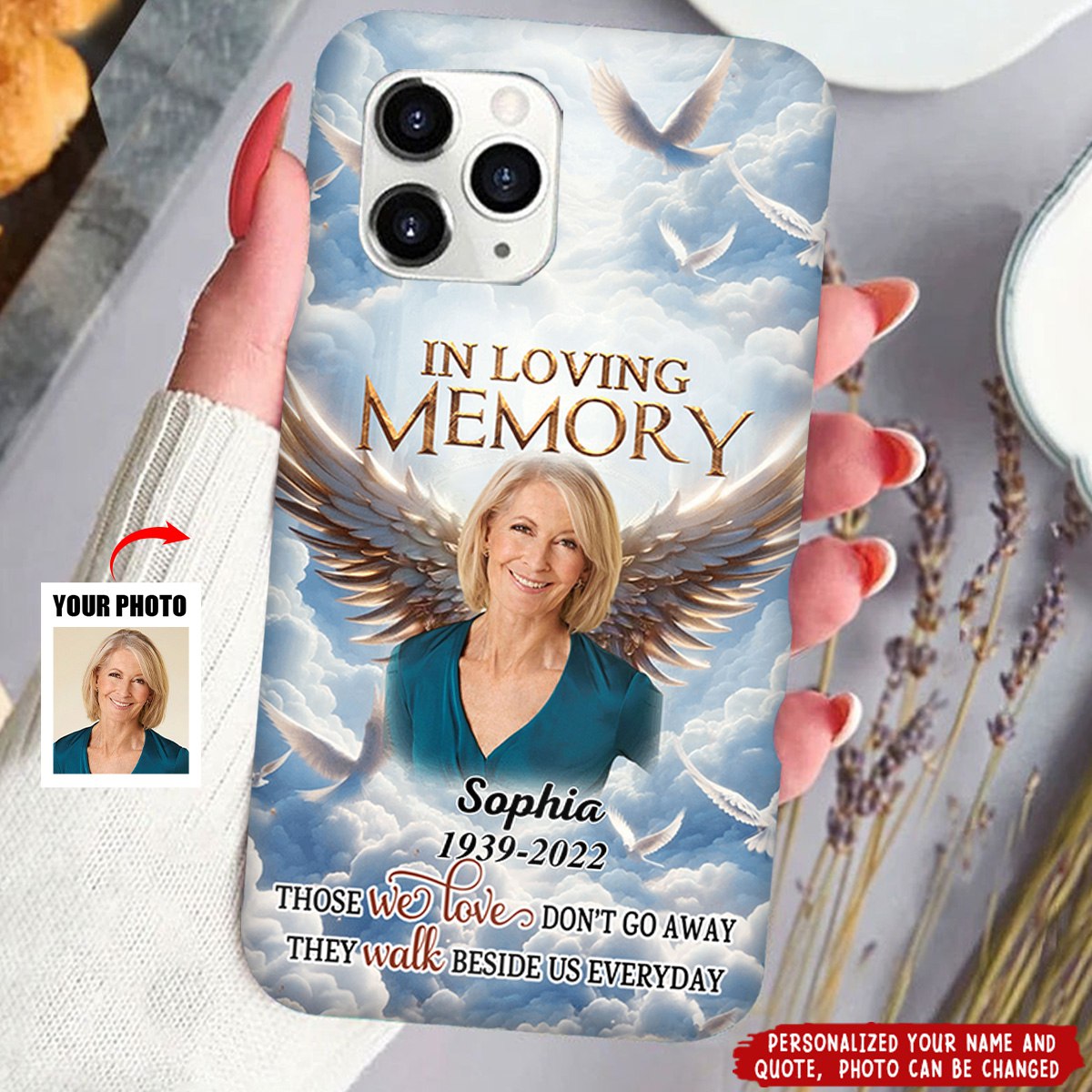 In loving memory Family loss Memorial Upload Photo Personalized Phone case