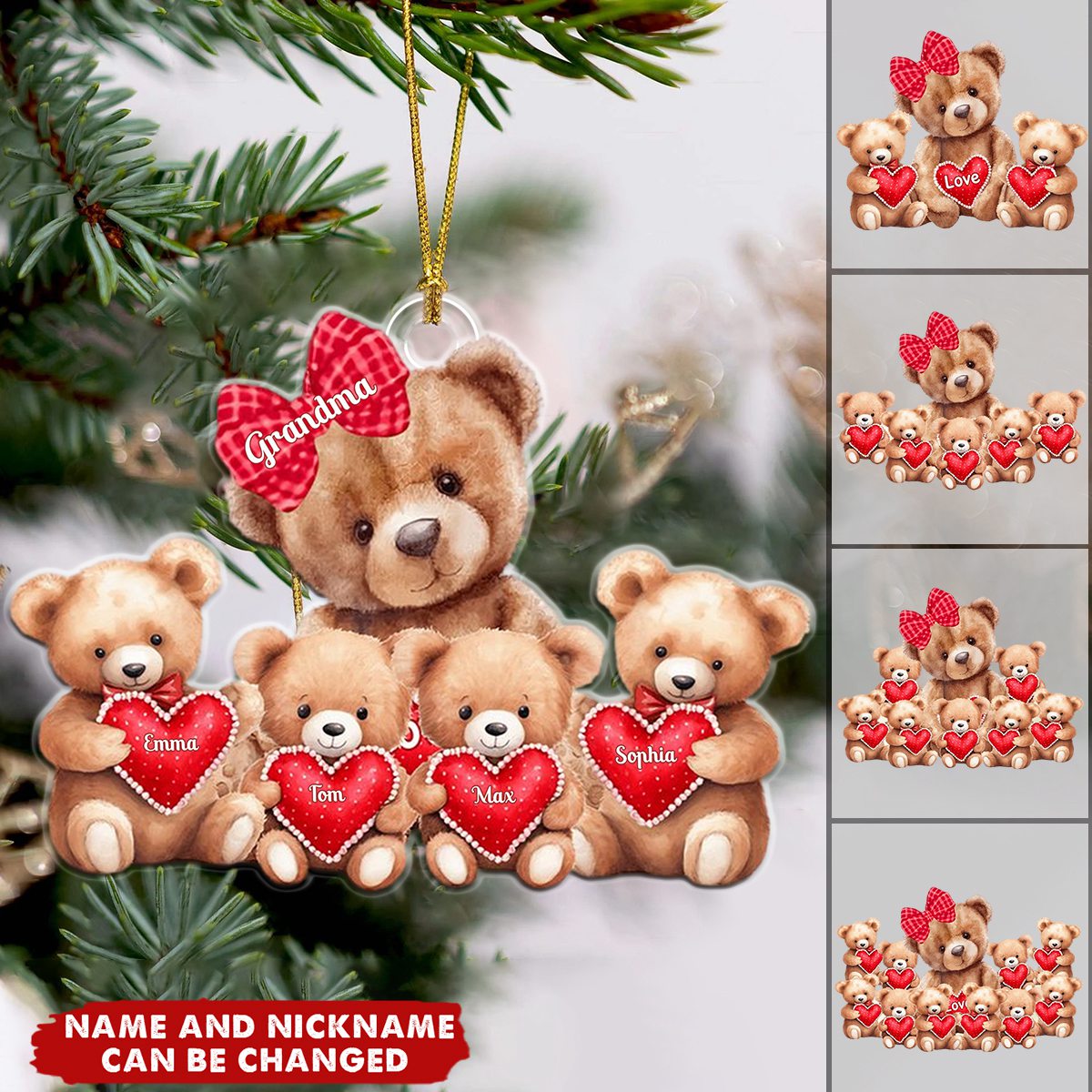 Best Gift For Grandma And Mom - Personalized Ornament