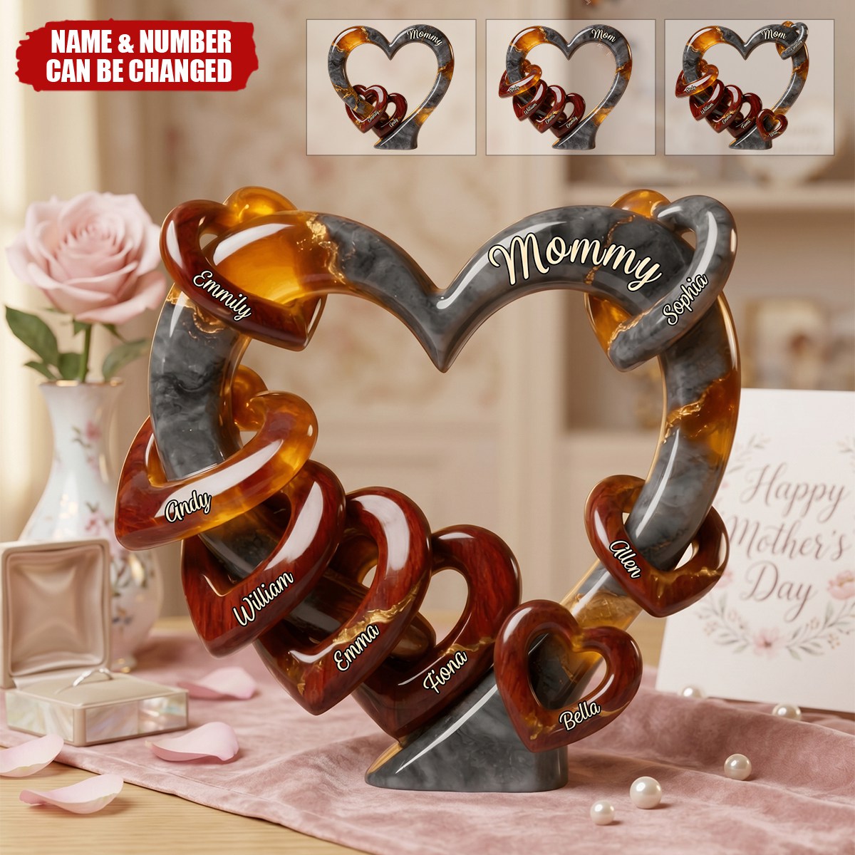 Mommy We Love You - Personalized Mother Custom Shaped Acrylic Plaque