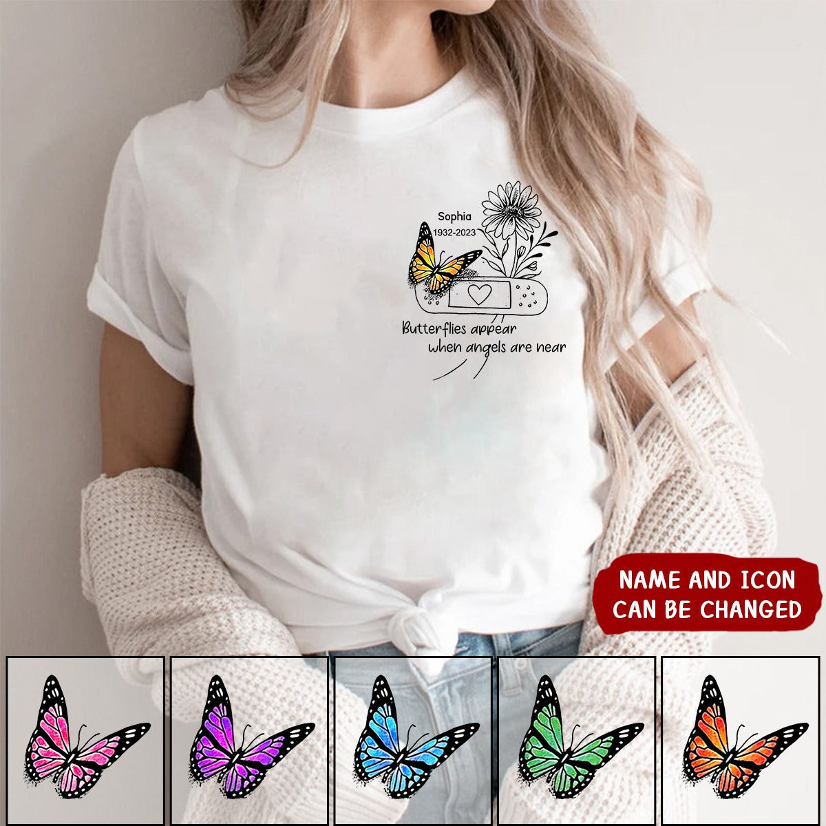 Custom Personalized Memorial Unisex T-Shirt -Memorial Gift Idea - Your Wings Were Ready But My Heart Was Not