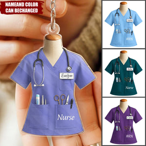 Custom Shaped Acrylic Keychain - Personalized Birthday Gifts For Nurse - Care Is My Calling