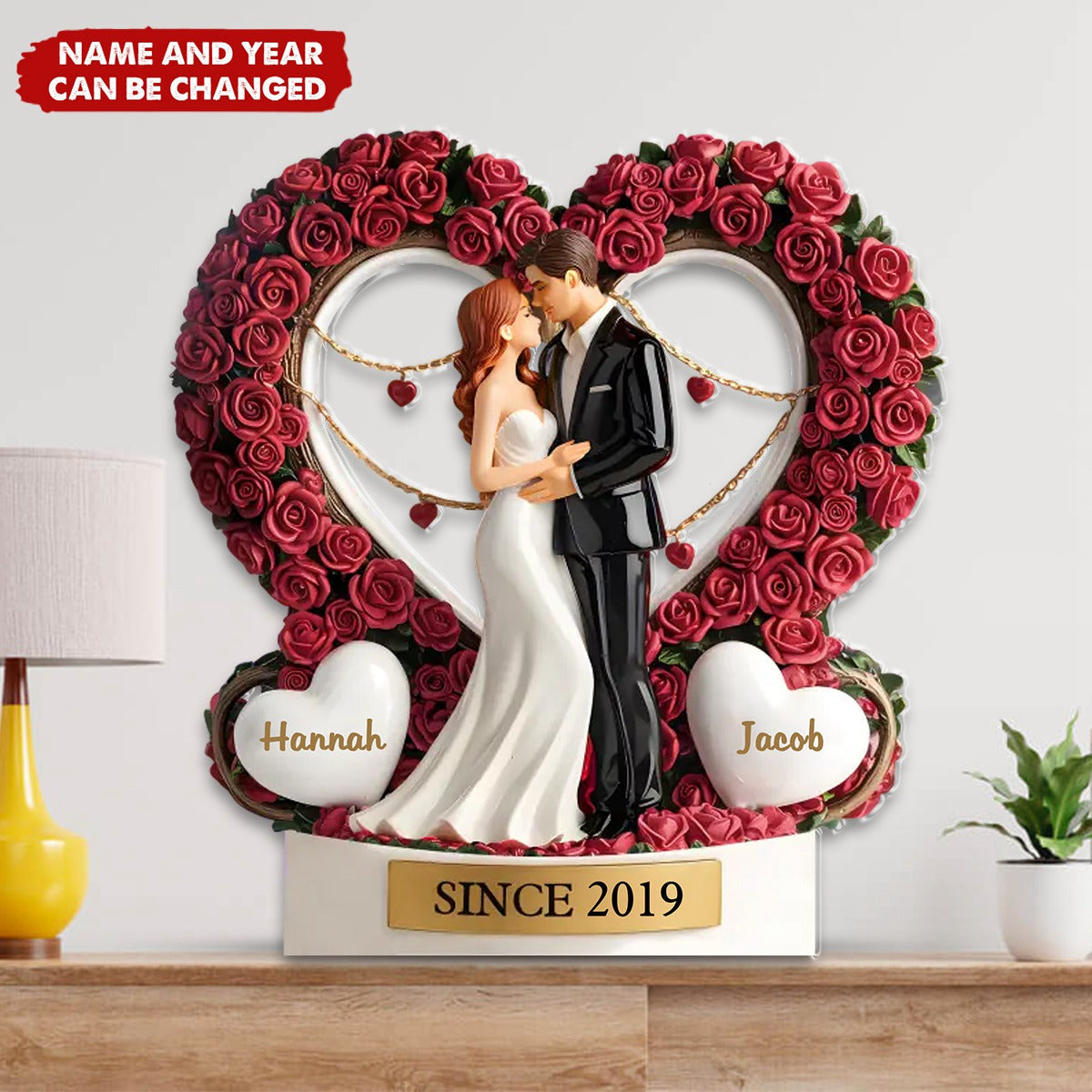 You And Me, Since Forever Began - Personalized Custom Shaped Acrylic Plaque  - Gift For Husband Wife, Anniversary