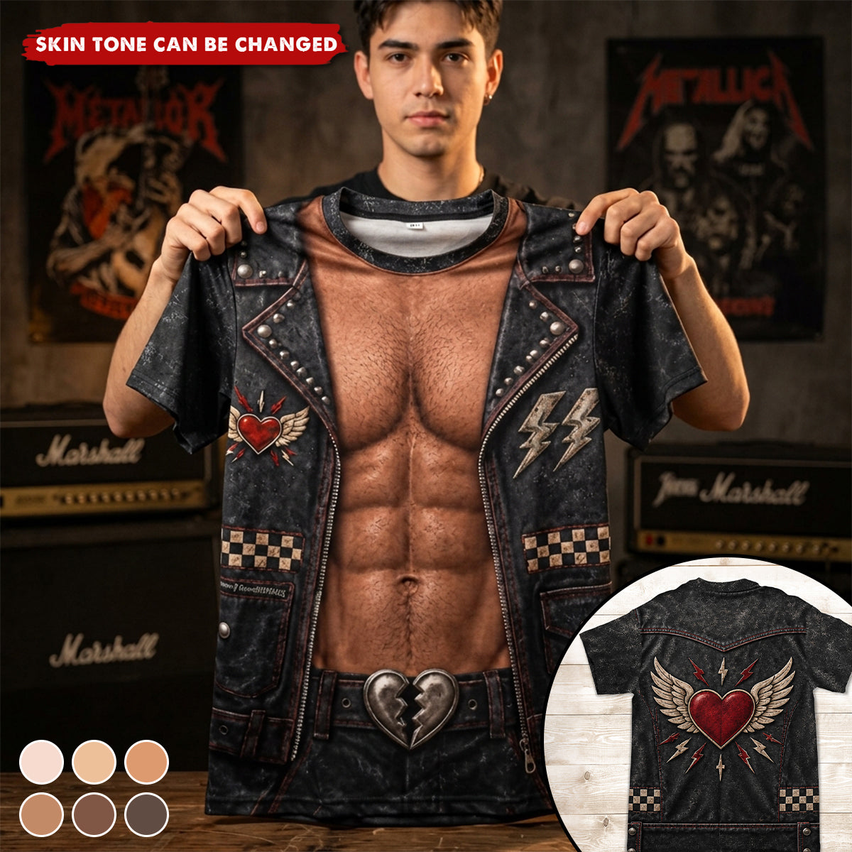 Rockstar Biker - Personalized All-over-print T-shirt