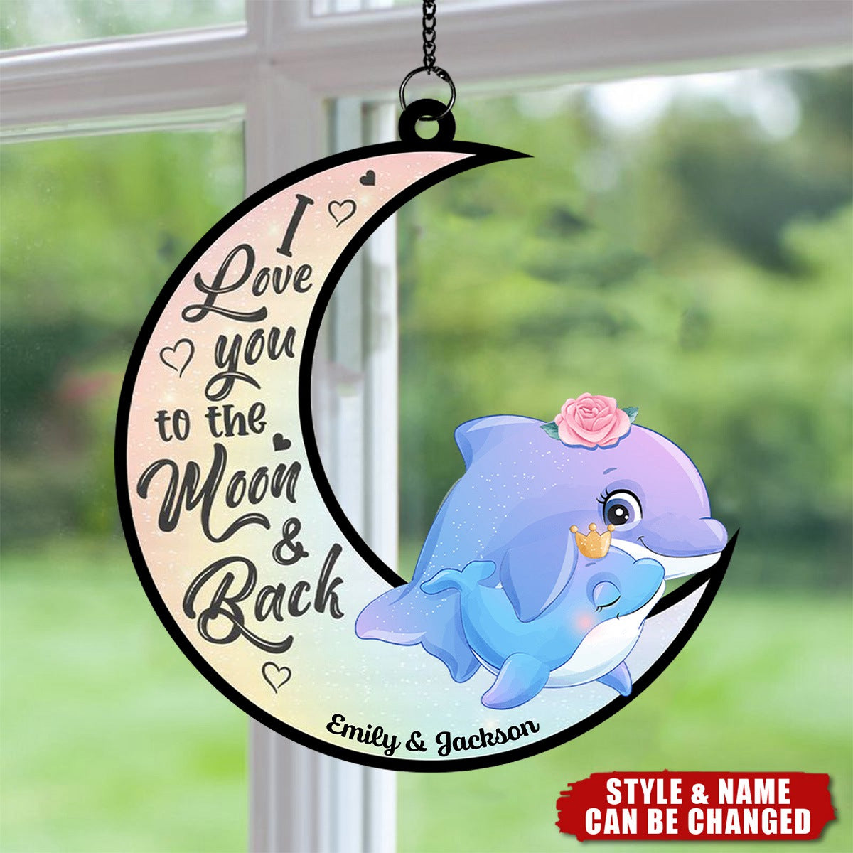 Personalized Gifts For Grandma Mom Window Hanging Suncatcher Ornament