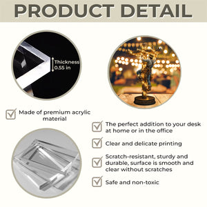 Keeping The Lights On - Personalized Lineman Custom Shaped Acrylic Plaque