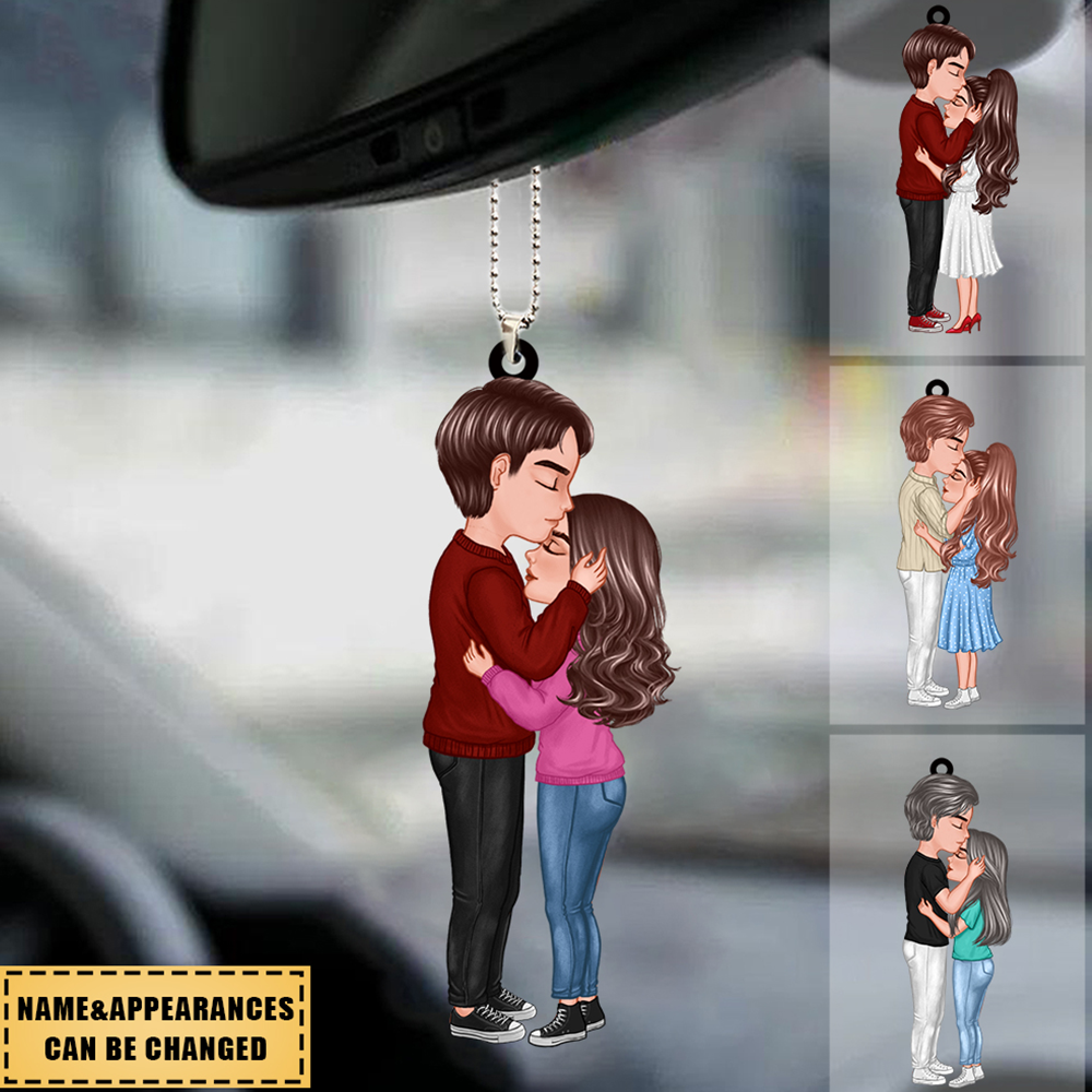 Hugging Each Other, Kissing Couples - Personalized Ornament