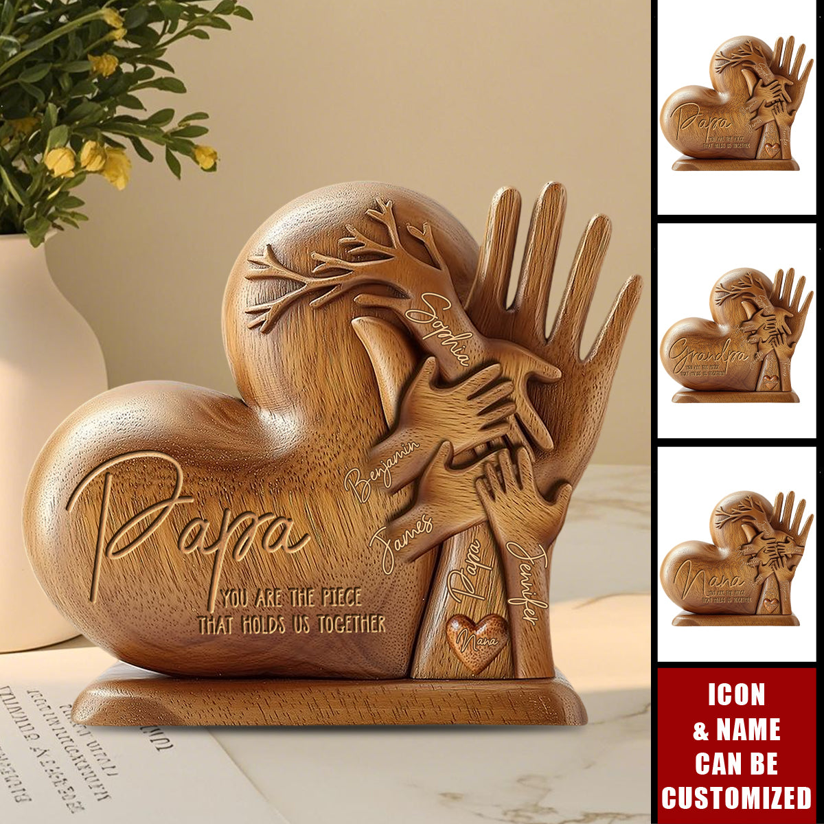 Dad You Are The Piece That Holds Us Together - Personalized Father Acrylic Plaque