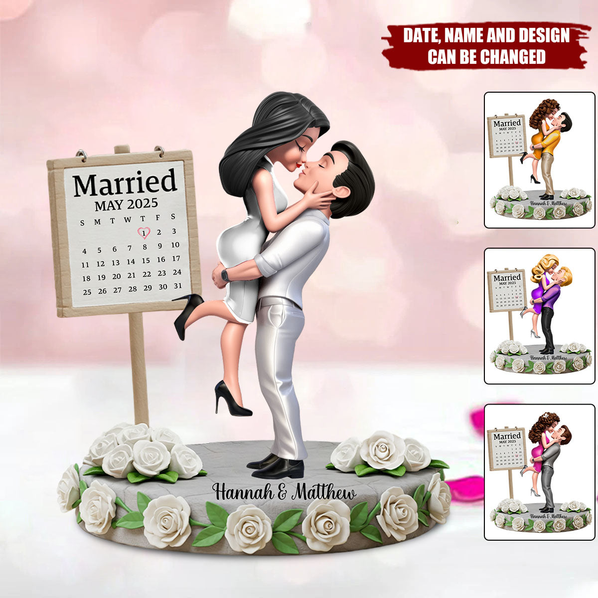Happy Anniversary My Love- Personalized Custom Shaped Acrylic Plaque, Gifts For Couple