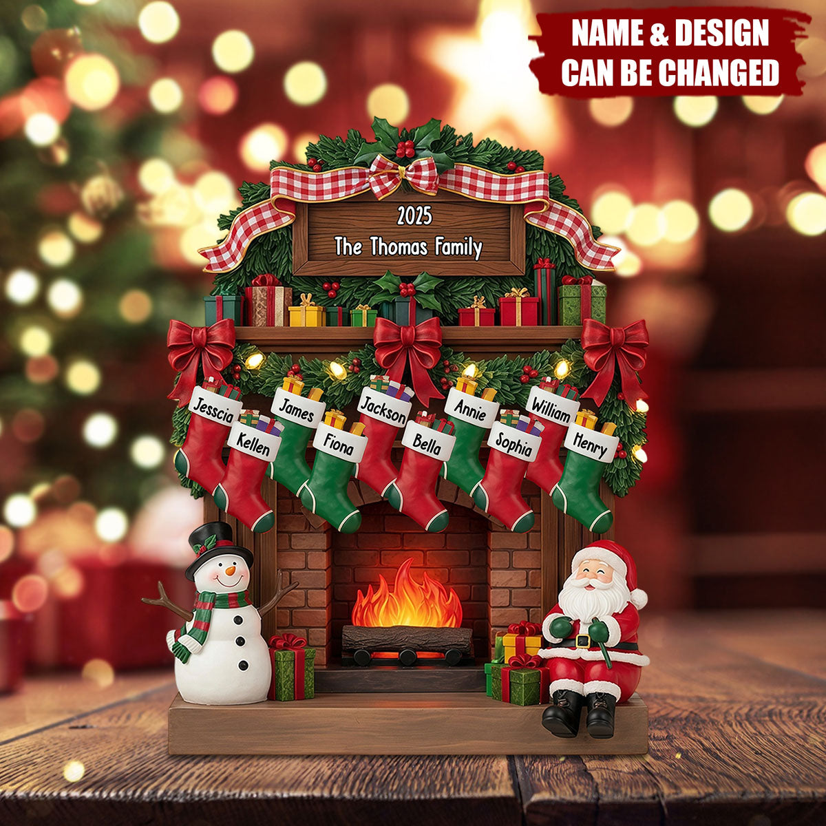 Merry Christmas - Personalized Family Custom Shaped Acrylic Plaque