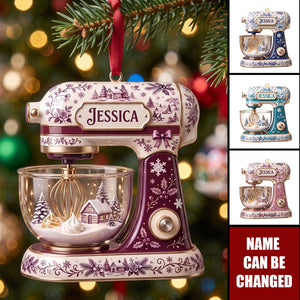 Baking Mixer Christmas Acrylic Ornament - Personalized Gifts For Baker Christmas Ornament