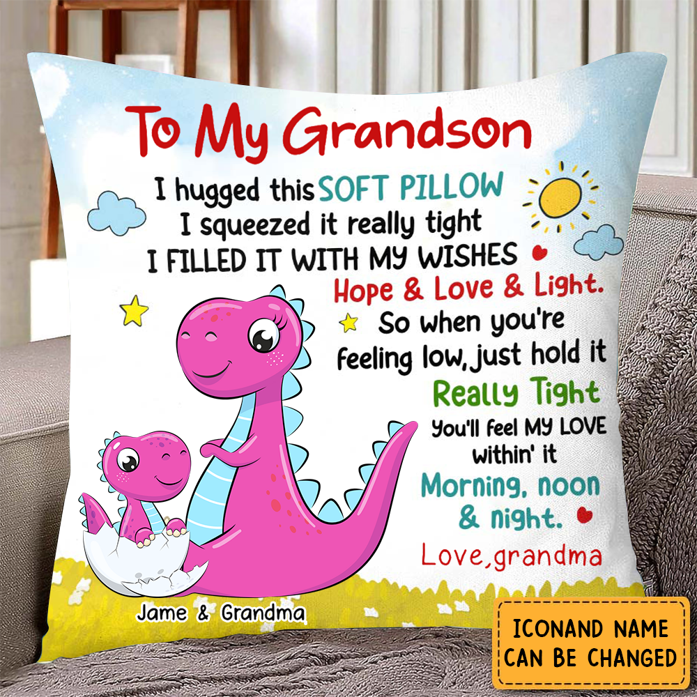 Gift For Grandson To My Grandson Cute Dino
