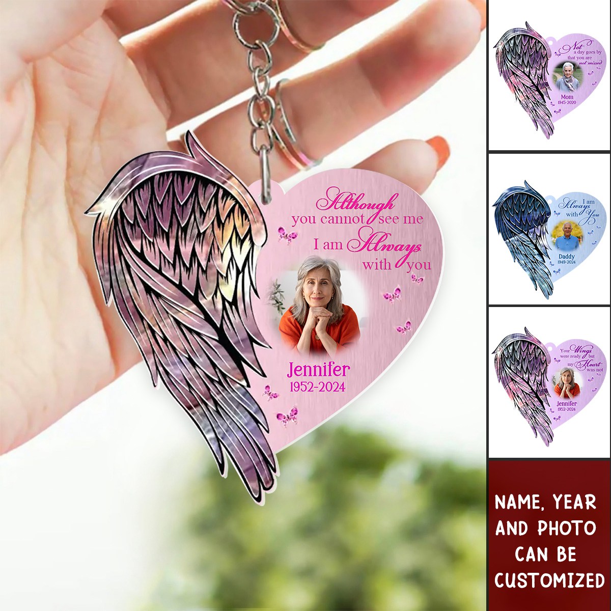 Not A Day Goes By That You Are Not Missed - Personalized Memorial Acrylic Keychain