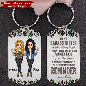 Whisper Back I Am The Storm Personalized Stainless Steel Keychain