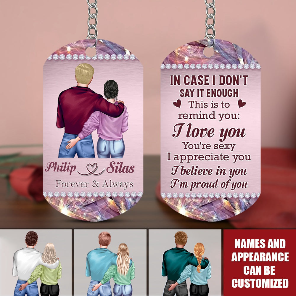 I Met You l Liked You- Personalized Stainless Steel Keychain, Valentine's Day Gift Idea For Couple