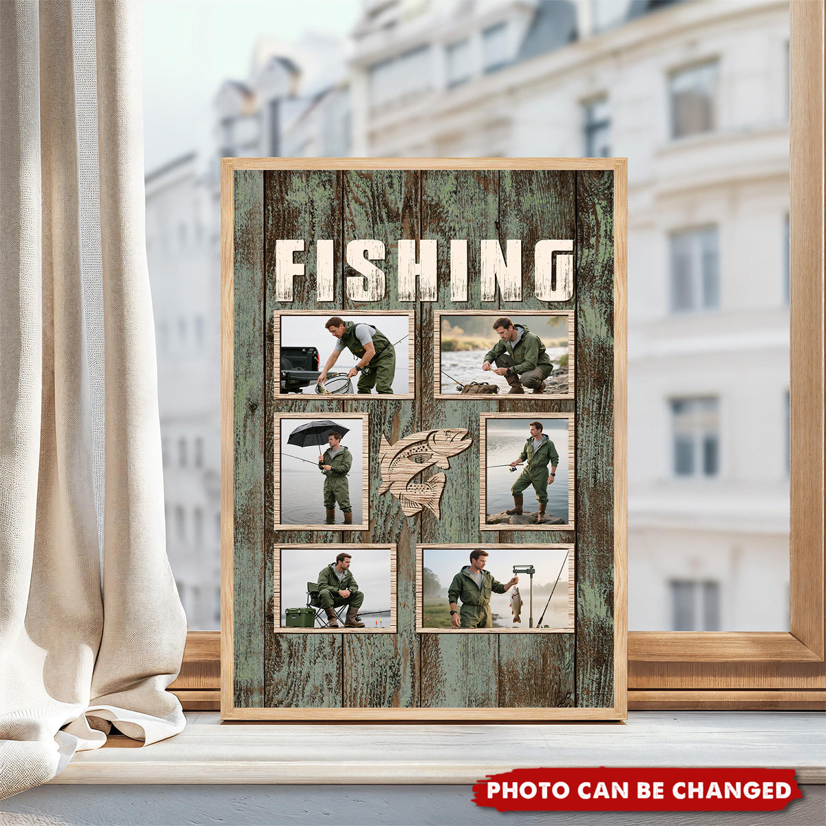 Custom Fishing Photo Collage Canvas, Best Gifts For Fisherman