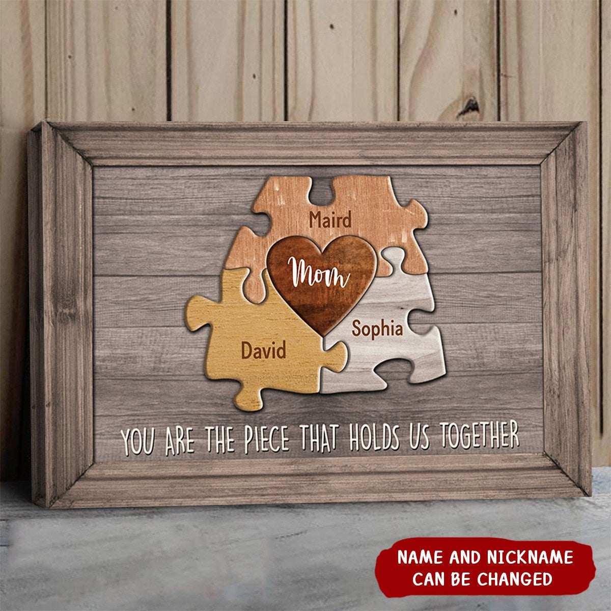 Puzzle Poster Mom You Are The Piece That Holds Us Together Personalized Poster Gift For Mother Grandma