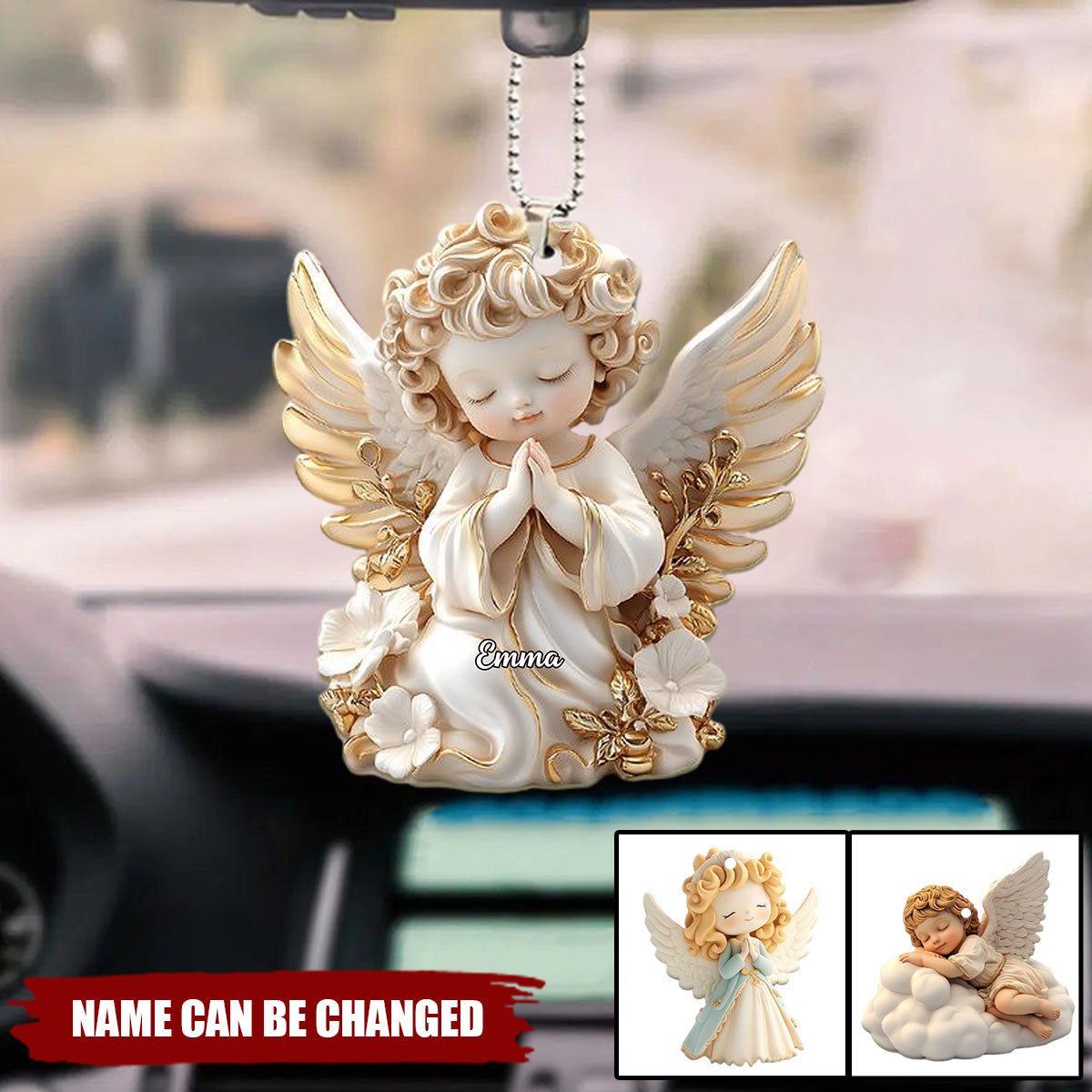 Holy Guardian - Personalized Christian Car Ornament