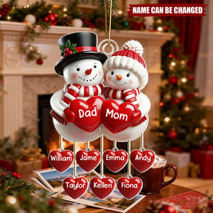 Love Melts The Snow - Personalized 1-Layer Acrylic Ornament