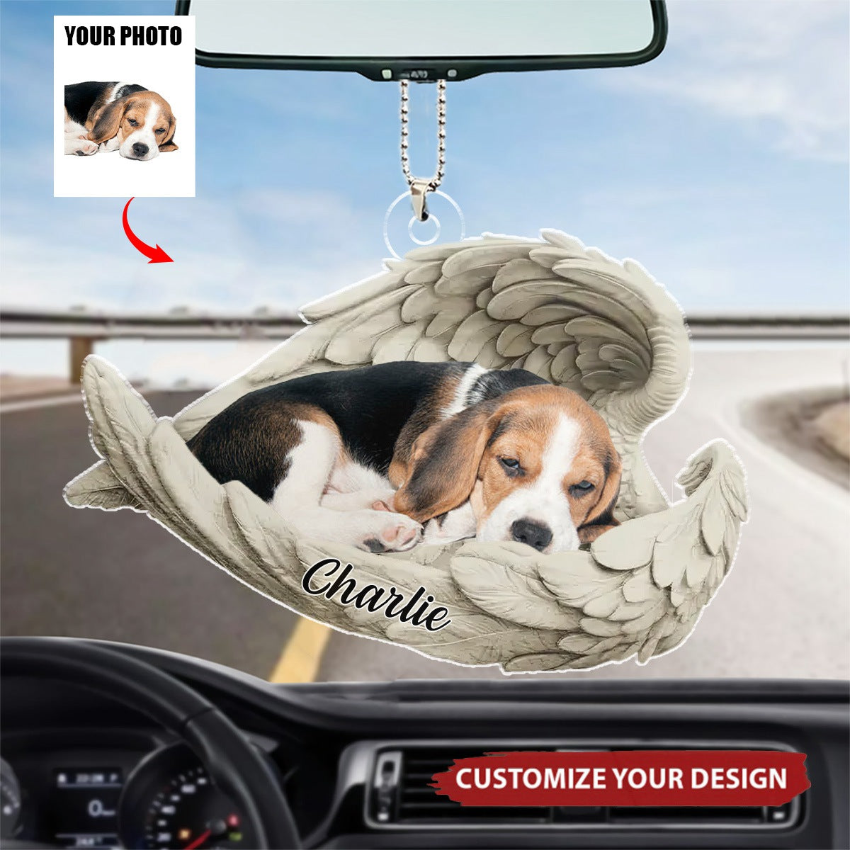 Custom Photo No Greater Companion - Memorial Personalized Car Ornament