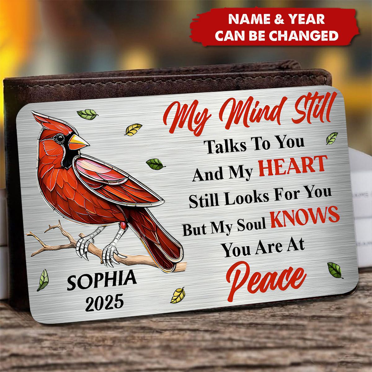 My Mind Still Talks To You - Personalized Stainless Steel Wallet Card