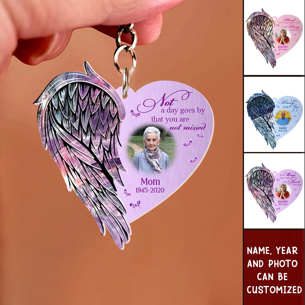 Not A Day Goes By That You Are Not Missed - Personalized Memorial Acrylic Keychain