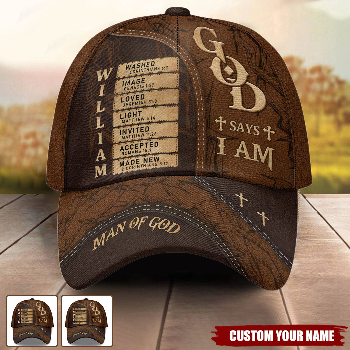 God Say I Am Man Of God - Personalized Classic Cap