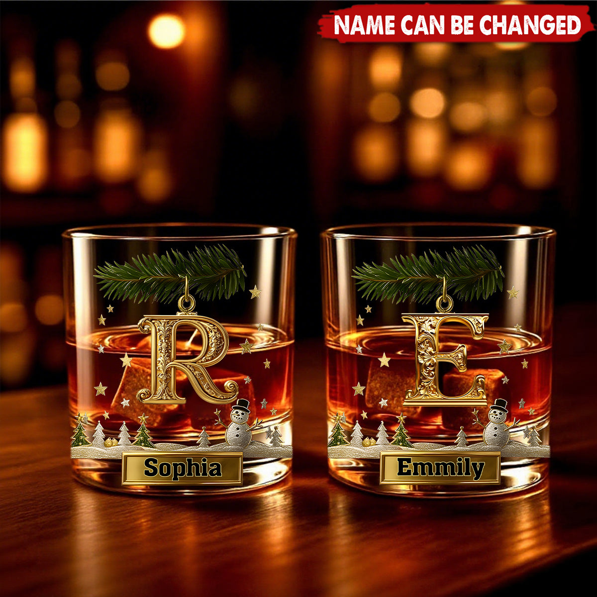 Merry Christmas! - Personalized Family Whiskey Glass