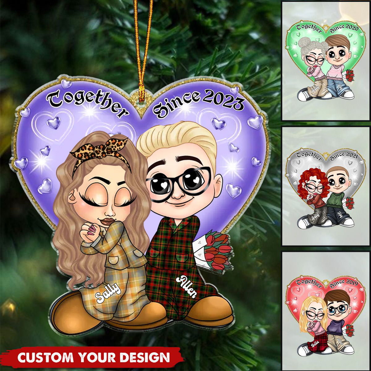 Always Love You - Personalized Acrylic Heart Ornament