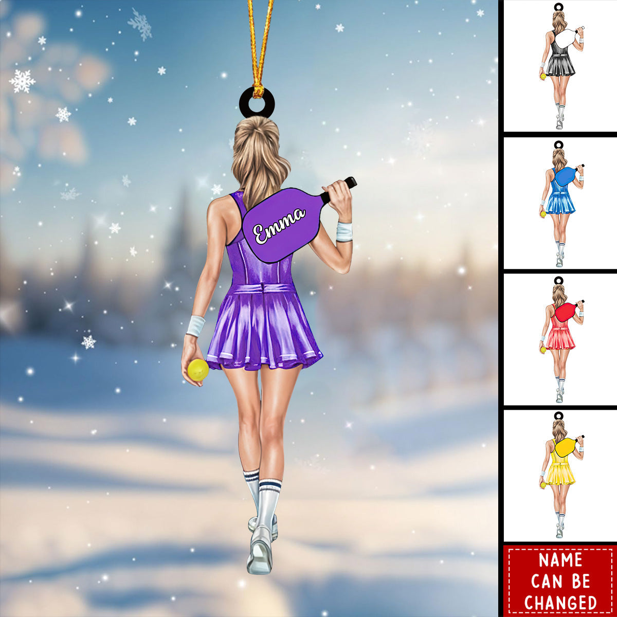 Personalized Pickleball Ornament  - Gift For Pickleball Lover