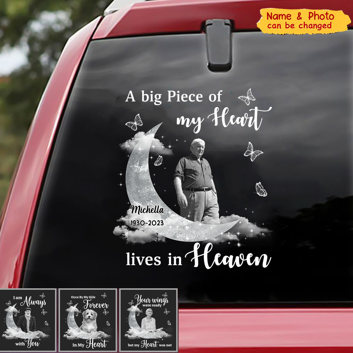 Personalized We Miss You Photo Memorial Decal