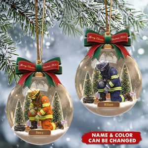 Personalized Gifts For Firefighter Christmas Ornament