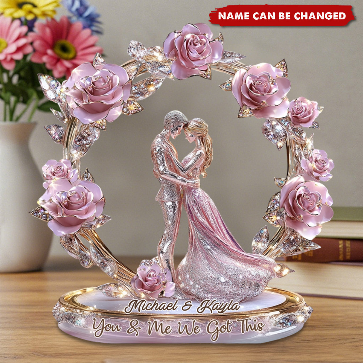 You & Me We Got This - Personalized Custom Shaped Acrylic Plaque, Gift for Couple