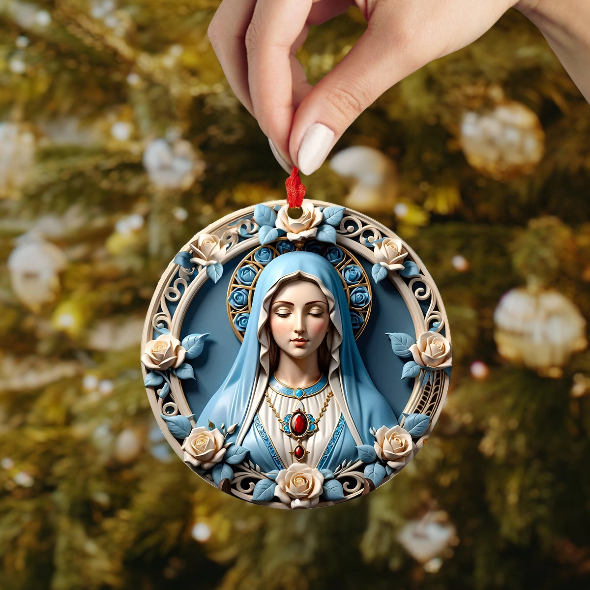 Christmas Acrylic Ornament Blessed Virgin Mary