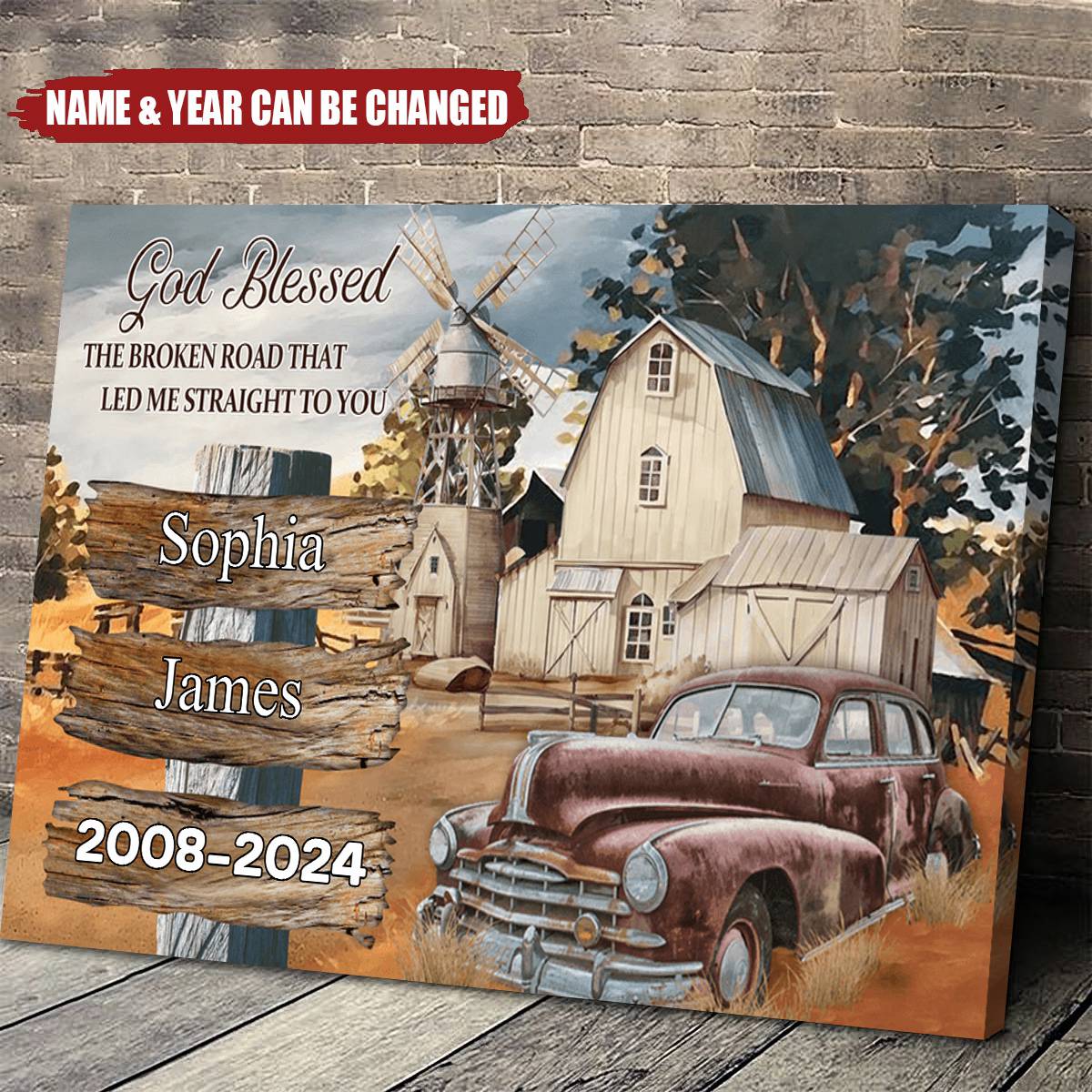 The Broken Road That Led Me Straight To You - Personalized Custom Poster Gifts For Couple