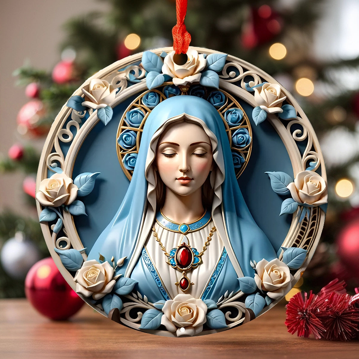 Christmas Acrylic Ornament Blessed Virgin Mary