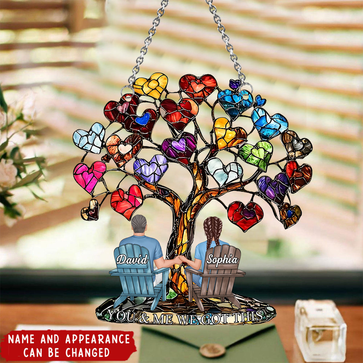 You And Me We Got This - Personalized Couple Window Hanging Suncatcher Ornament