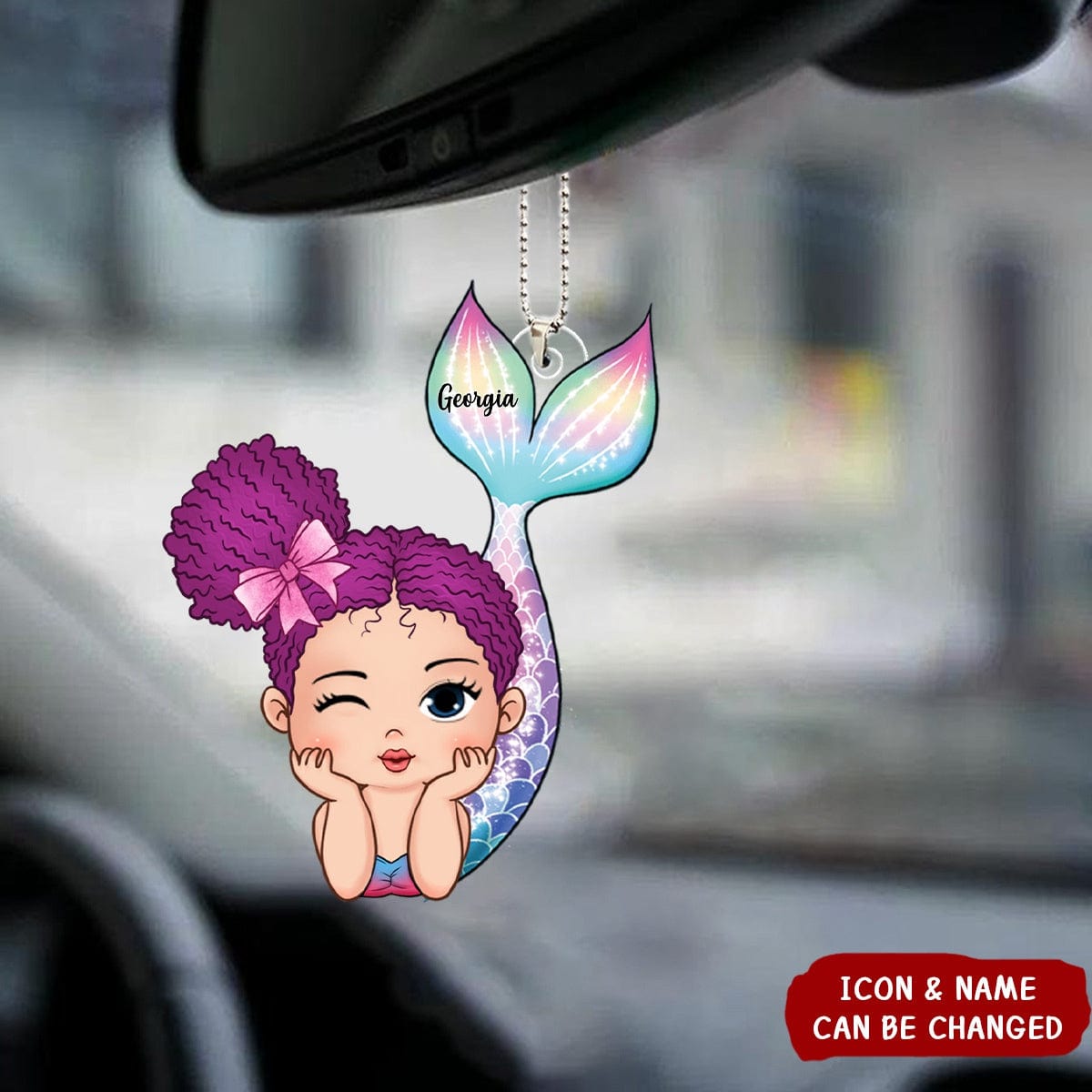 Lovely Mermaid Doll Personalized Acrylic Ornament, Gift For Daughter Granddaughter