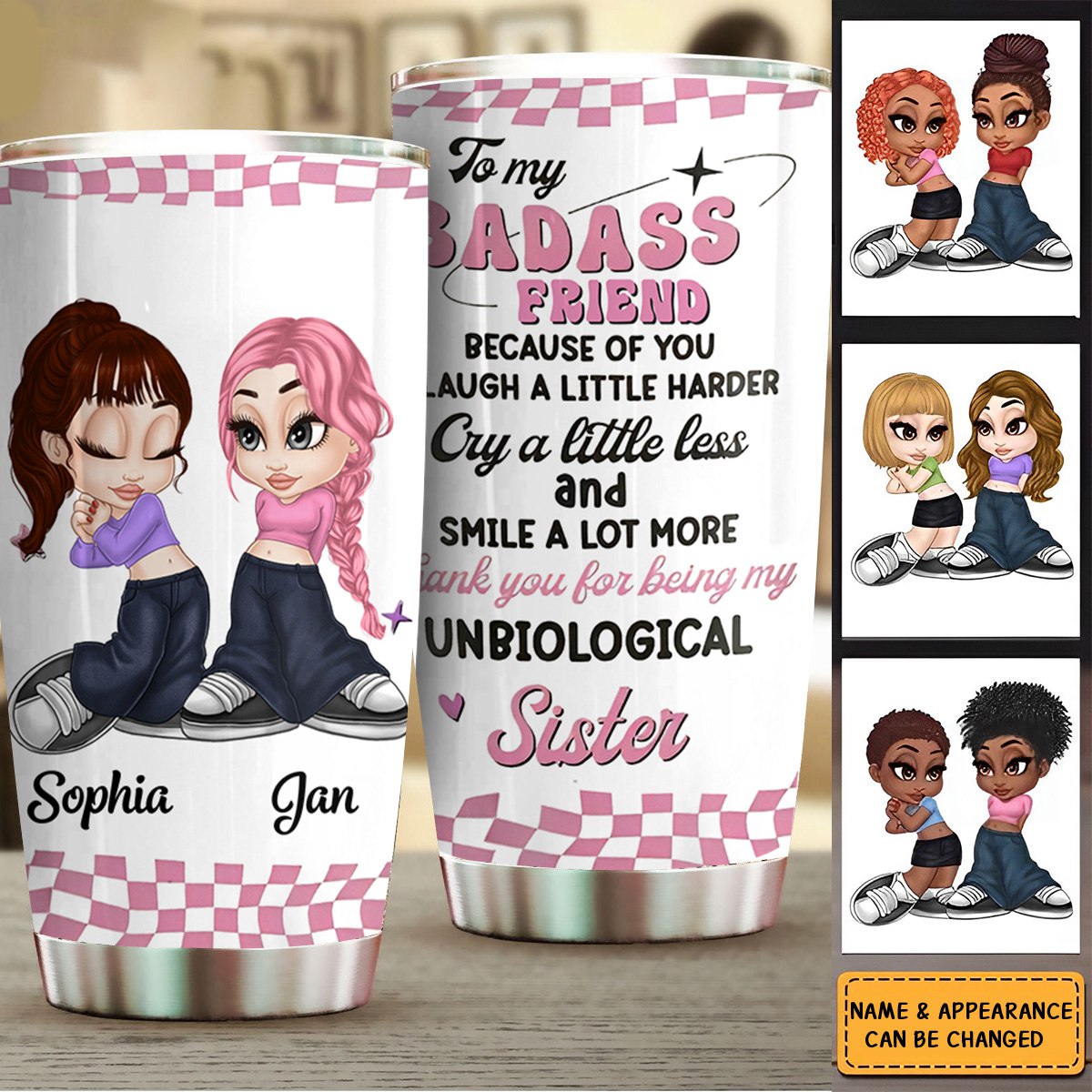 Personalized I Laugh A Little Harder - Y2K Style Steel Tumbler