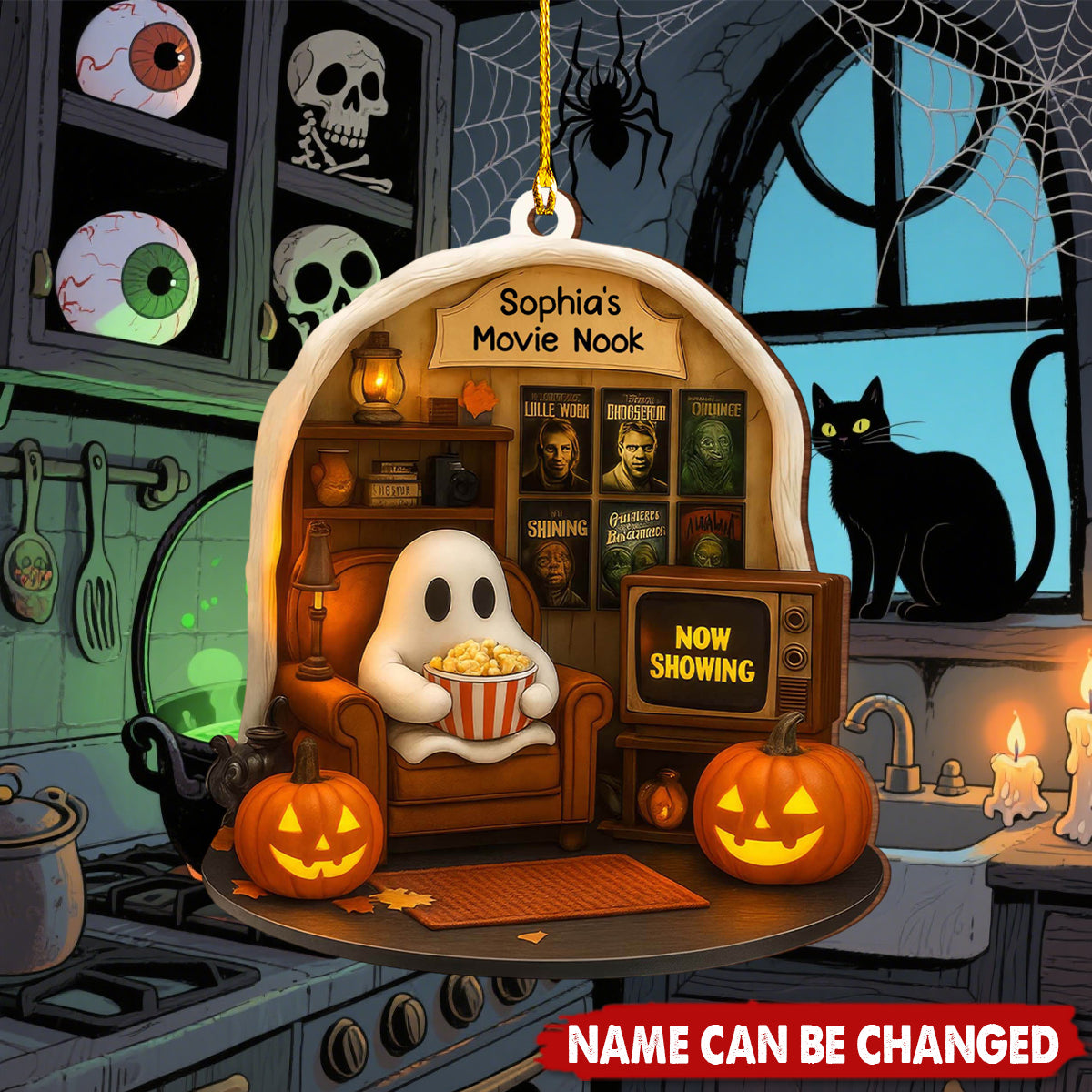 Create A Cozy Spooky Corner With A Halloween Movie Nook,Custom Wood Ornament