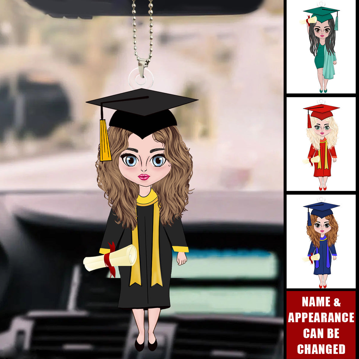 Graduation Girls - Personalized Acrylic Ornament  - Graduation Gifts